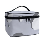 8-Bit Pixel Moon Print Travel Makeup Bag