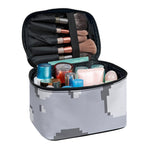 8-Bit Pixel Moon Print Travel Makeup Bag