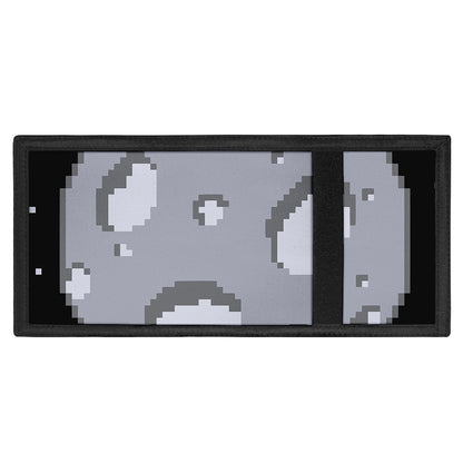 8-Bit Pixel Moon Print Trifold Wallet