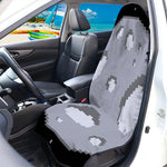 8-Bit Pixel Moon Print Waterproof Car Seat Cover