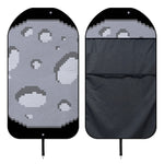 8-Bit Pixel Moon Print Waterproof Car Seat Cover