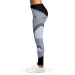 8-Bit Pixel Moon Print Women's Leggings