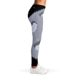 8-Bit Pixel Moon Print Women's Leggings