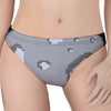 8-Bit Pixel Moon Print Women's Thong