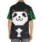 8-Bit Pixel Panda Print Aloha Shirt