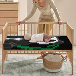 8-Bit Pixel Panda Print Baby Crib Sheet