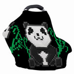 8-Bit Pixel Panda Print Baby Seat Cover