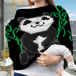 8-Bit Pixel Panda Print Baby Seat Cover