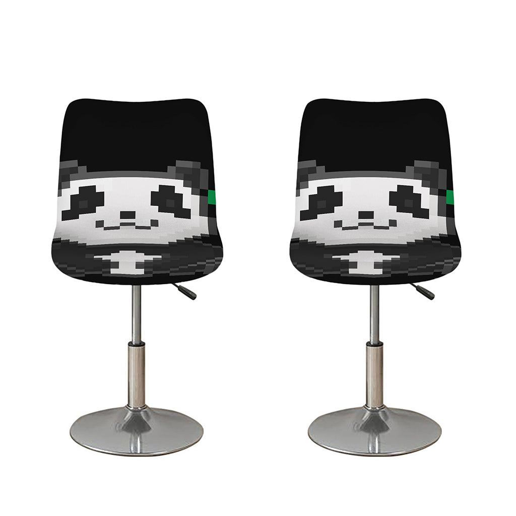 8-Bit Pixel Panda Print Bar Stool Covers