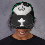 8-Bit Pixel Panda Print Baseball Cap