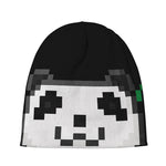 8-Bit Pixel Panda Print Beanie