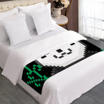 8-Bit Pixel Panda Print Bed Runner