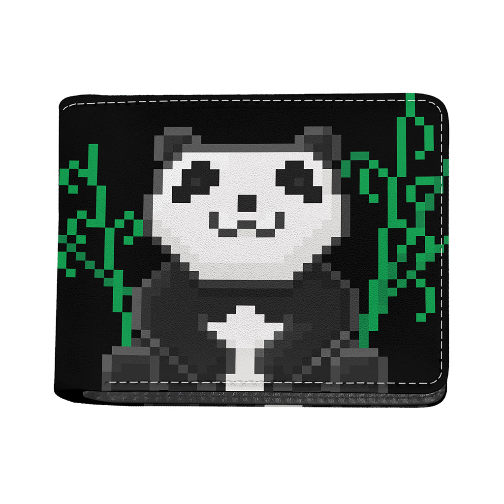 8-Bit Pixel Panda Print Bifold Wallet