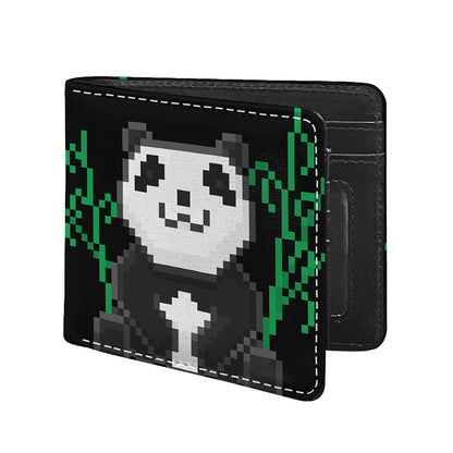 8-Bit Pixel Panda Print Bifold Wallet