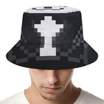 8-Bit Pixel Panda Print Bucket Hat