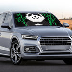 8-Bit Pixel Panda Print Car Windshield Sun Shade