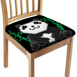 8-Bit Pixel Panda Print Chair Cushion Cover