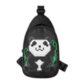 8-Bit Pixel Panda Print Sling Bag