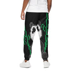 8-Bit Pixel Panda Print Cotton Pants