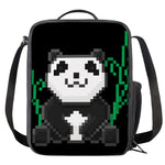 8-Bit Pixel Panda Print Crossbody Lunch Bag