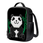 8-Bit Pixel Panda Print Crossbody Lunch Bag