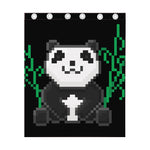 8-Bit Pixel Panda Print Curtain