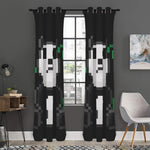 8-Bit Pixel Panda Print Curtain