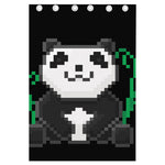 8-Bit Pixel Panda Print Curtain