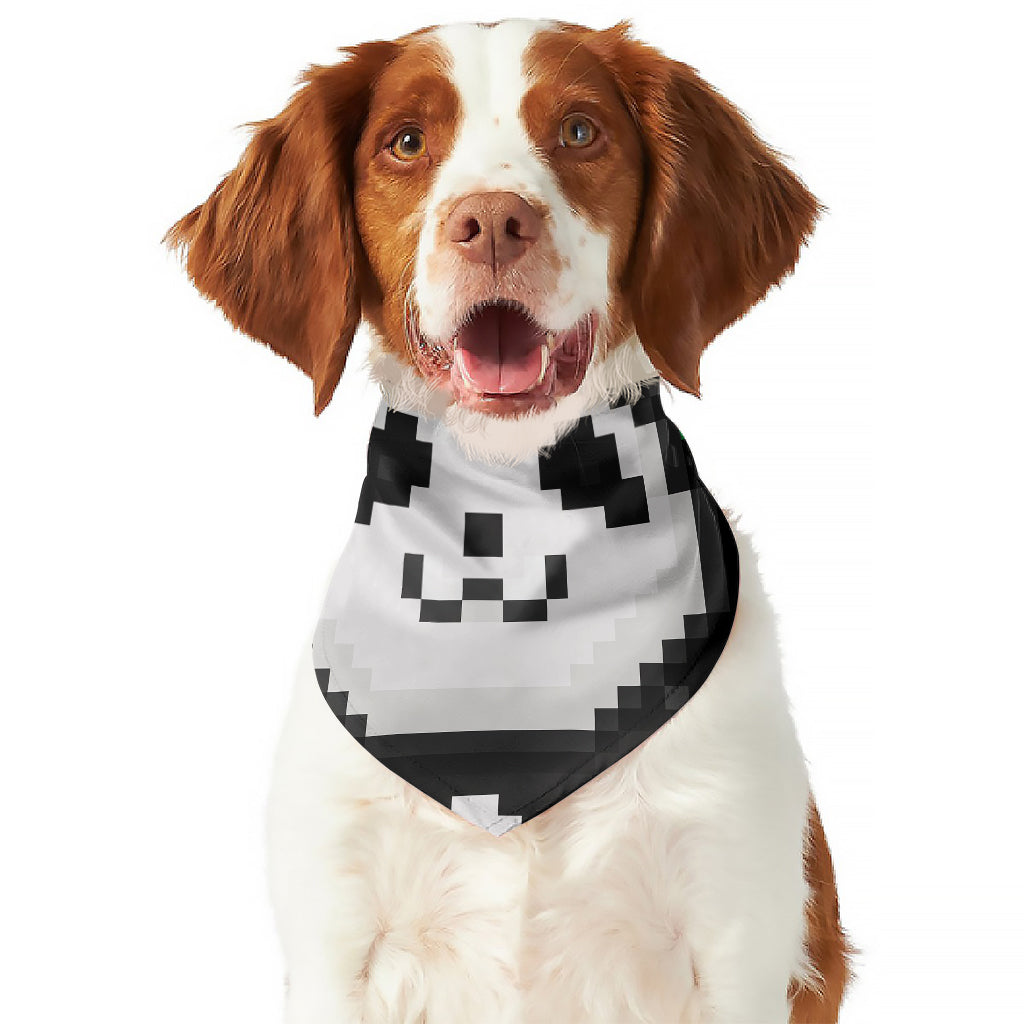 8-Bit Pixel Panda Print Dog Bandana