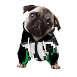 8-Bit Pixel Panda Print Dog Zip Up Hoodie