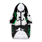 8-Bit Pixel Panda Print Dog Zip Up Hoodie