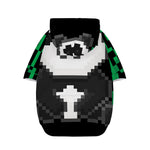 8-Bit Pixel Panda Print Dog Zip Up Hoodie