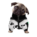 8-Bit Pixel Panda Print Dog Zip Up Jacket
