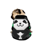 8-Bit Pixel Panda Print Dog Zip Up Jacket