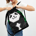 8-Bit Pixel Panda Print Drawstring Backpack