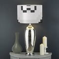 8-Bit Pixel Panda Print Drum Lamp Shade