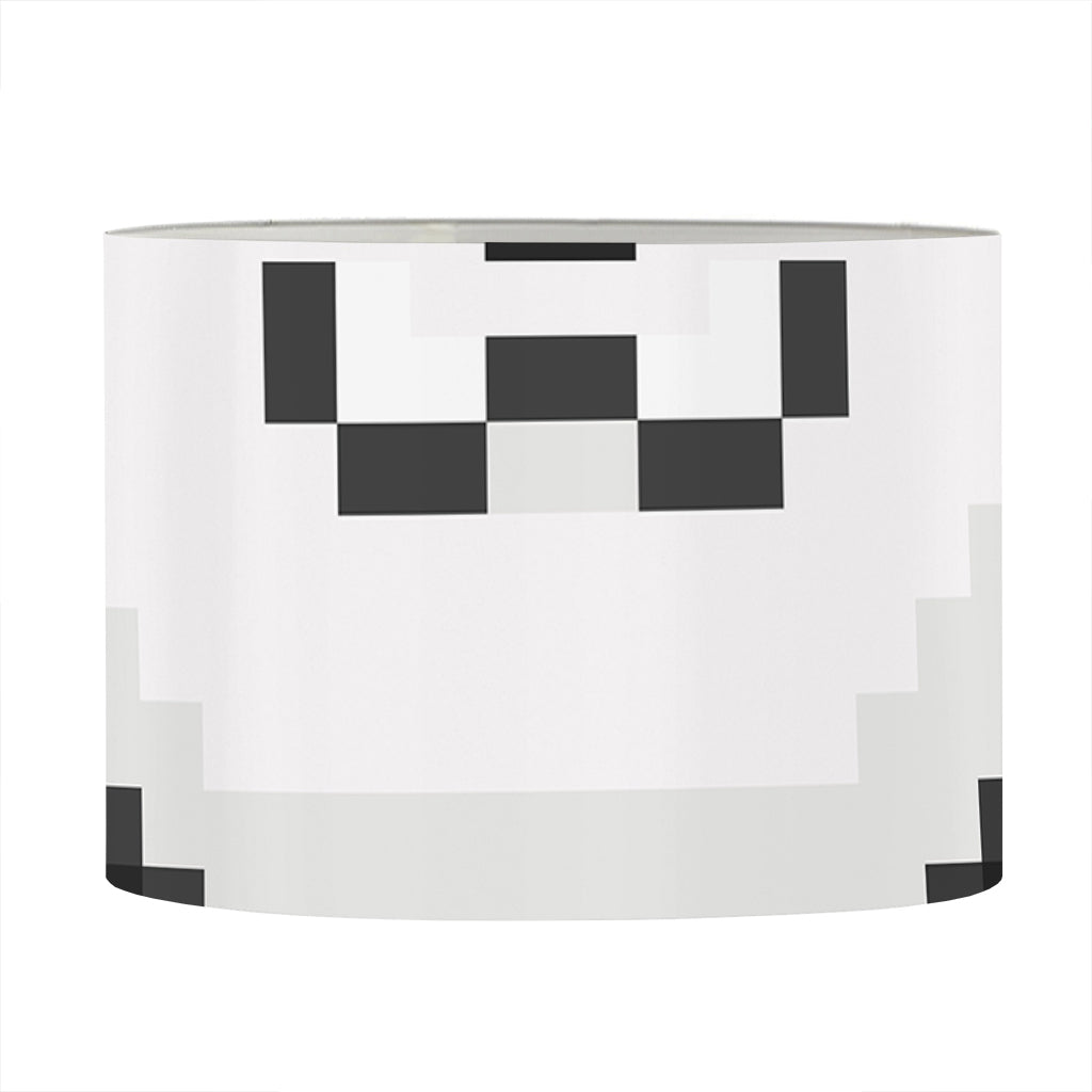 8-Bit Pixel Panda Print Drum Lamp Shade