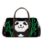8-Bit Pixel Panda Print Duffle Bag