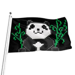 8-Bit Pixel Panda Print Flag