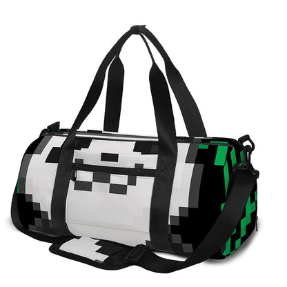 8-Bit Pixel Panda Print Gym Bag