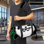 8-Bit Pixel Panda Print Gym Bag