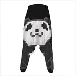 8-Bit Pixel Panda Print Hammer Pants