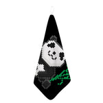 8-Bit Pixel Panda Print Hand Towel