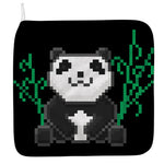 8-Bit Pixel Panda Print Hand Towel