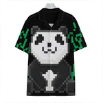 8-Bit Pixel Panda Print Hawaiian Shirt