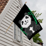 8-Bit Pixel Panda Print House Flag