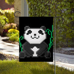 8-Bit Pixel Panda Print House Flag