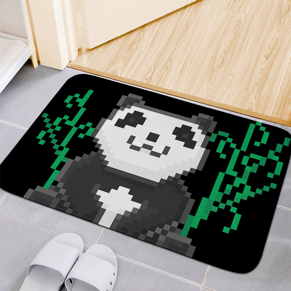 8-Bit Pixel Panda Print Indoor Door Mat