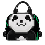 8-Bit Pixel Panda Print Insulated Lunch Bag