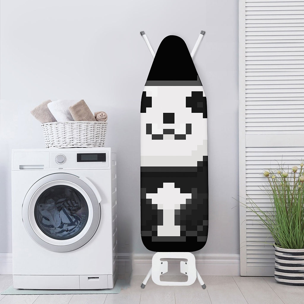 8-Bit Pixel Panda Print Ironing Board Cover